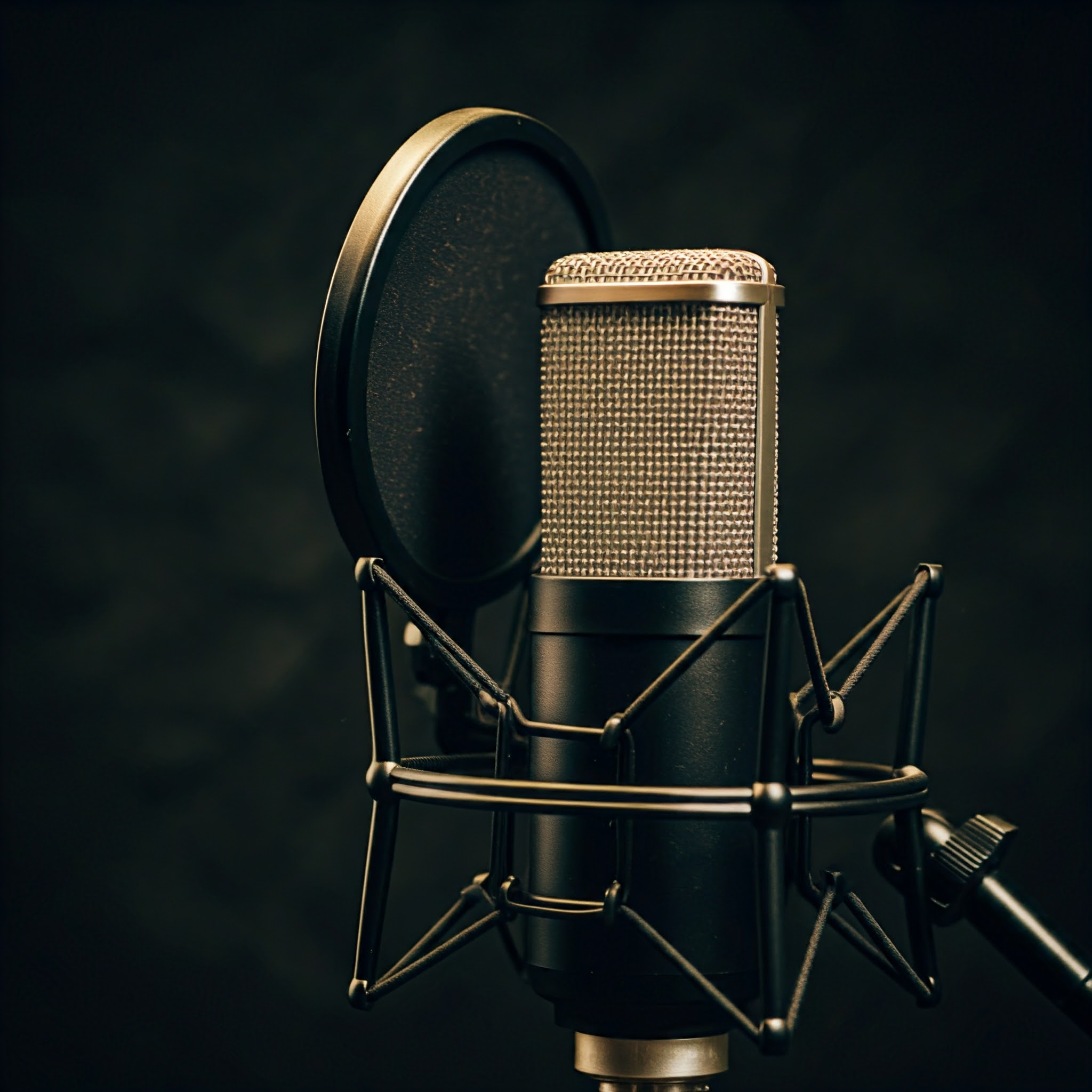 microphone with pop filter